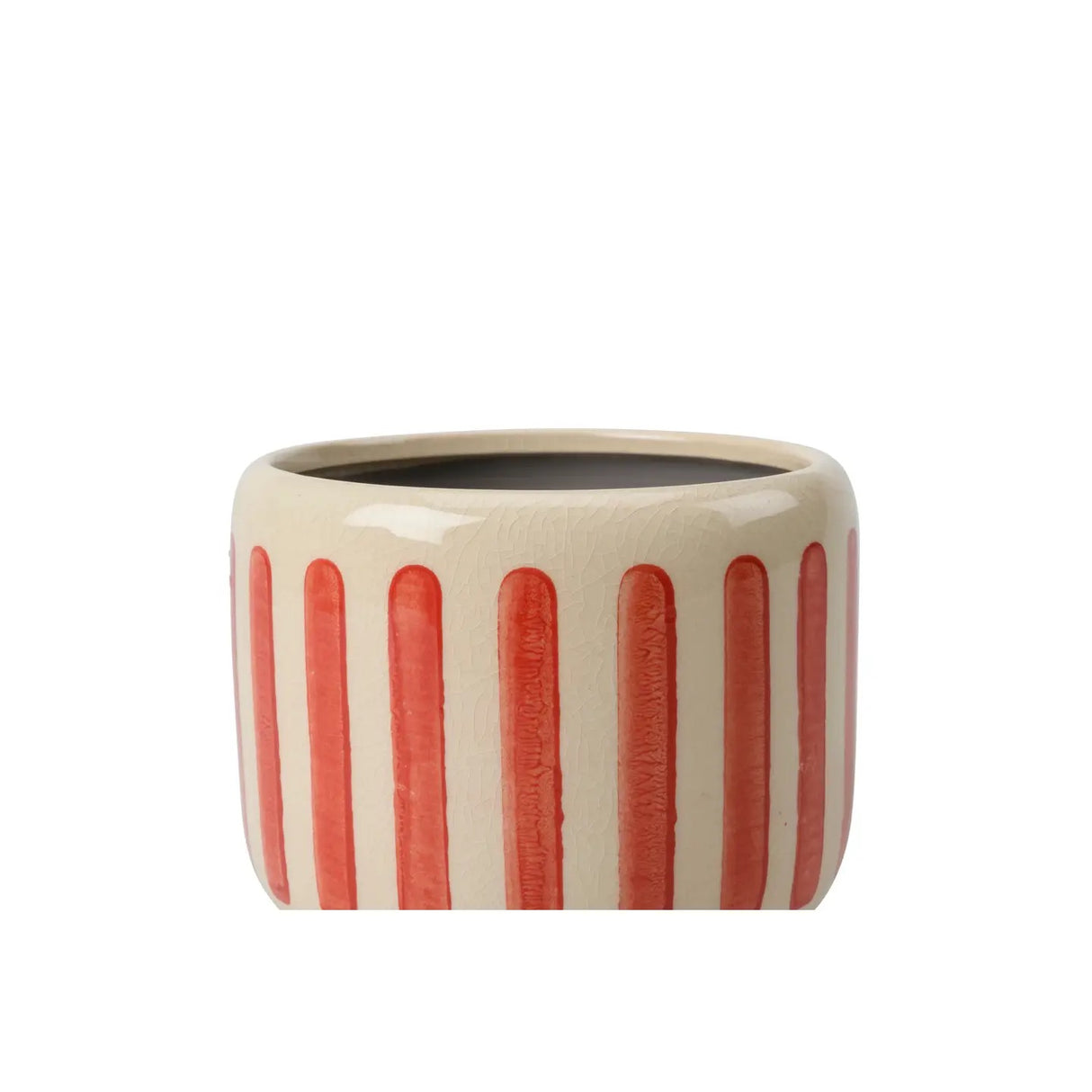Indoor Pot 16cm Red Stripe