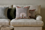 NKUKU - Bagru Wool & Cotton Cushion Cover - Soft Grey 50CM