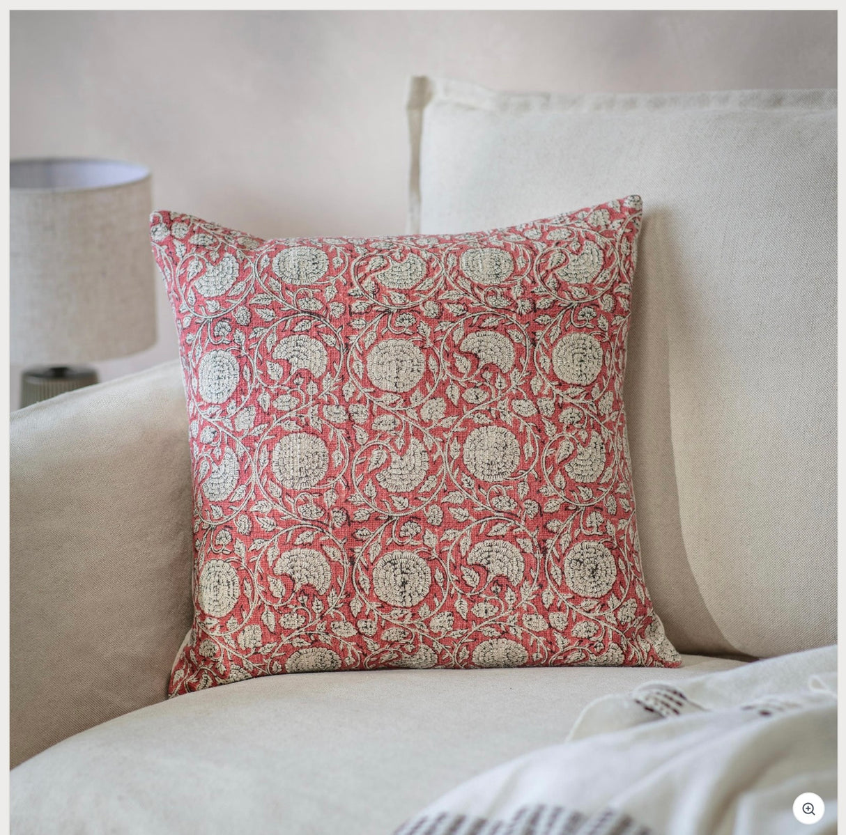 CLARENDON RED PAISLEY 45CM CUSHION
