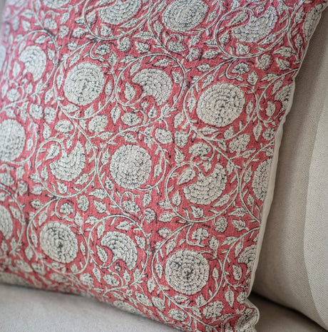 CLARENDON RED PAISLEY 45CM CUSHION