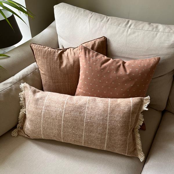 Brushed Wild Stripe Breakfast Cushion Clay