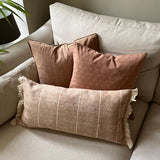Brushed Wild Stripe Breakfast Cushion Clay
