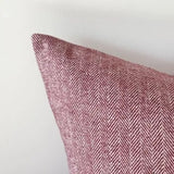 Tia Plum Herringbone Cushion 45x45cm
