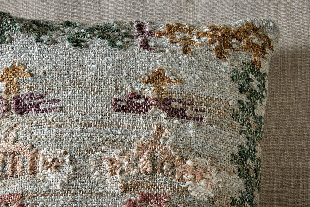 NKUKU - Dantri Jute & Cotton Cushion Cover - Soft Grey 50cm