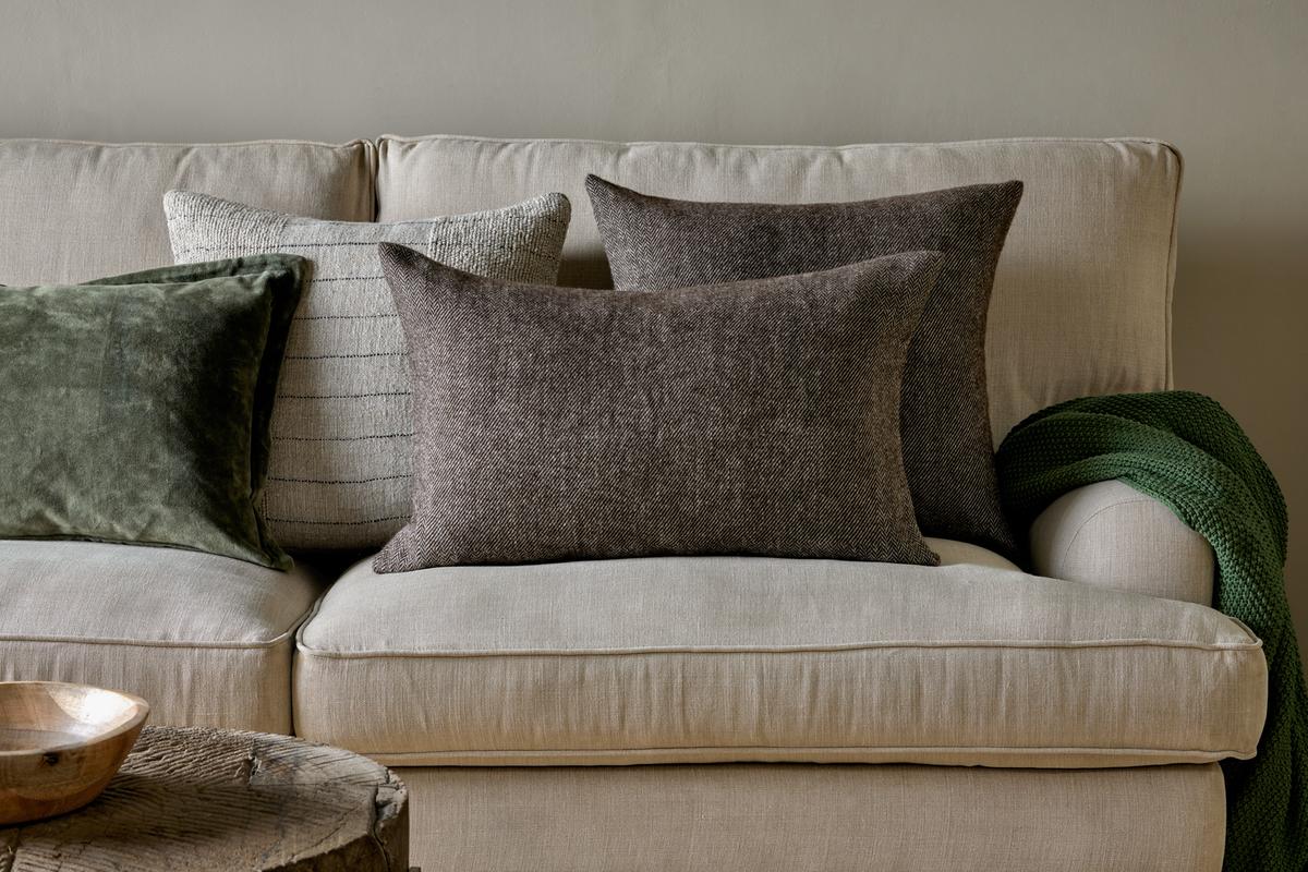 NKUKU - Dilli Wool Cushion Cover - Dark Brown - 2 Sizes