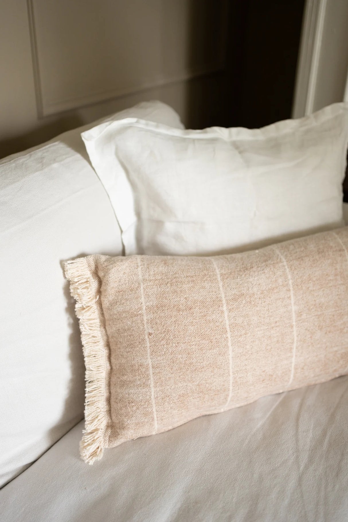Brushed Wild Stripe Breakfast Cushion Clay