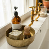 Metal Reeded Tray Set of 2