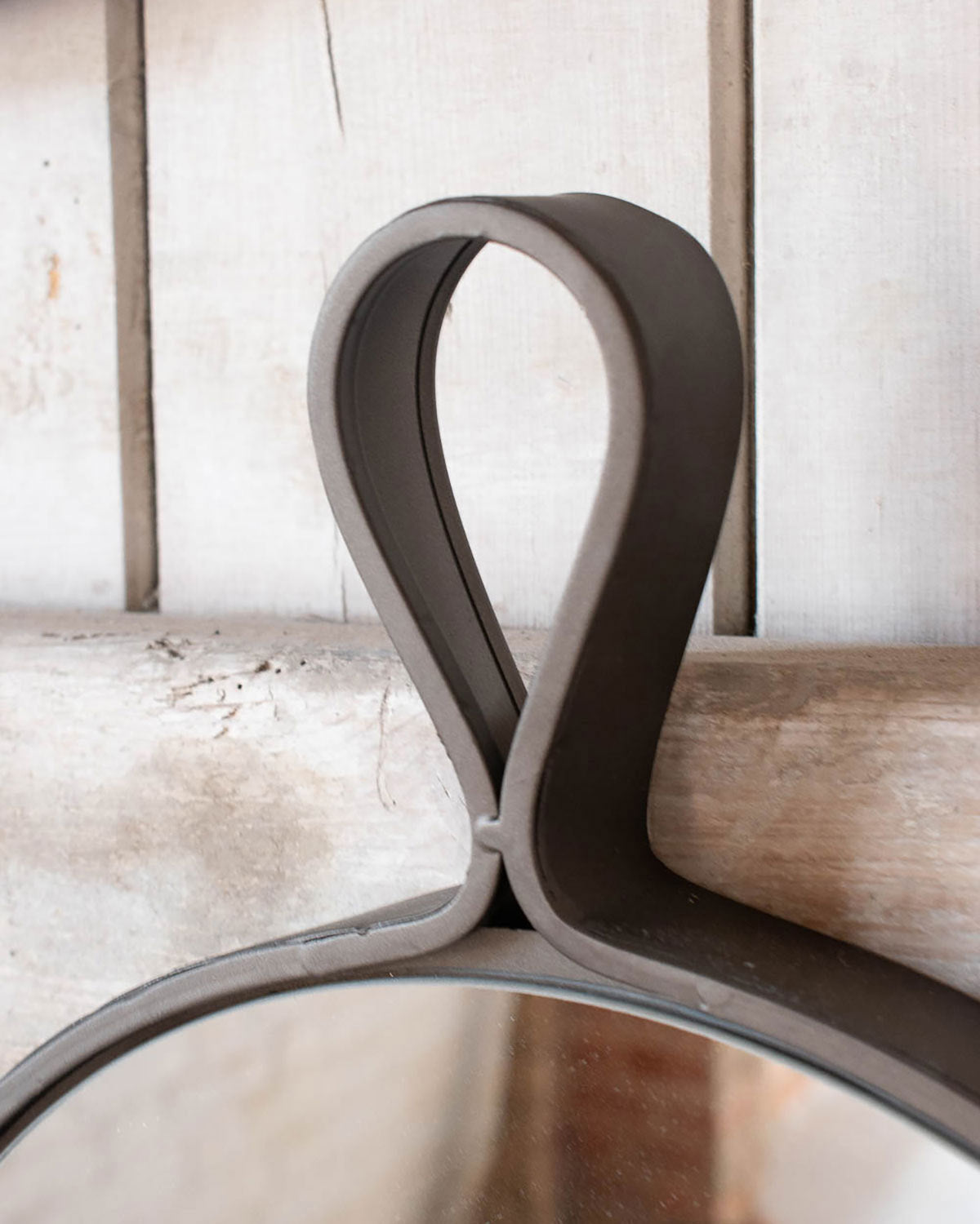 Charlton Mirror Black Metal Small
