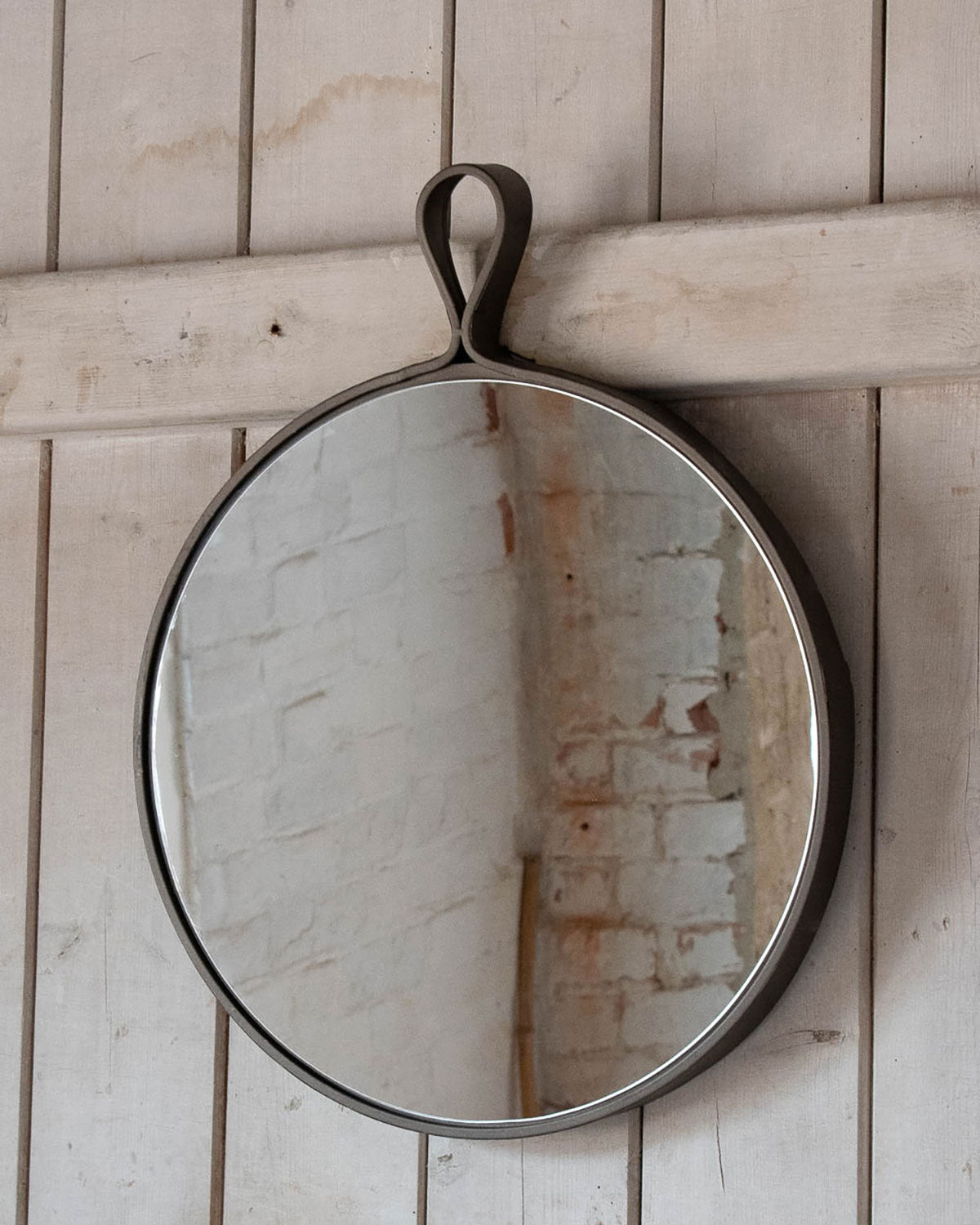 Charlton Mirror Black Metal Small