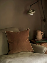 Indian Cotton Velvet Cushion - Ginger - 2 Sizes