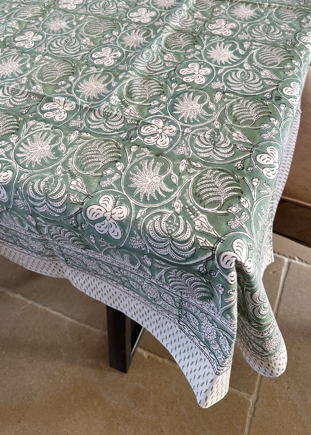 UDYAN Cotton Hand Block Printed Tablecloth