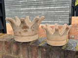 TERRACOTTA CROWN PLANTER SET OF 2