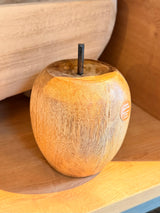Apple Ornament - Mango Wood with Metal Stem