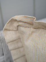 Pinstripe Frill Cushion Golden Yellow