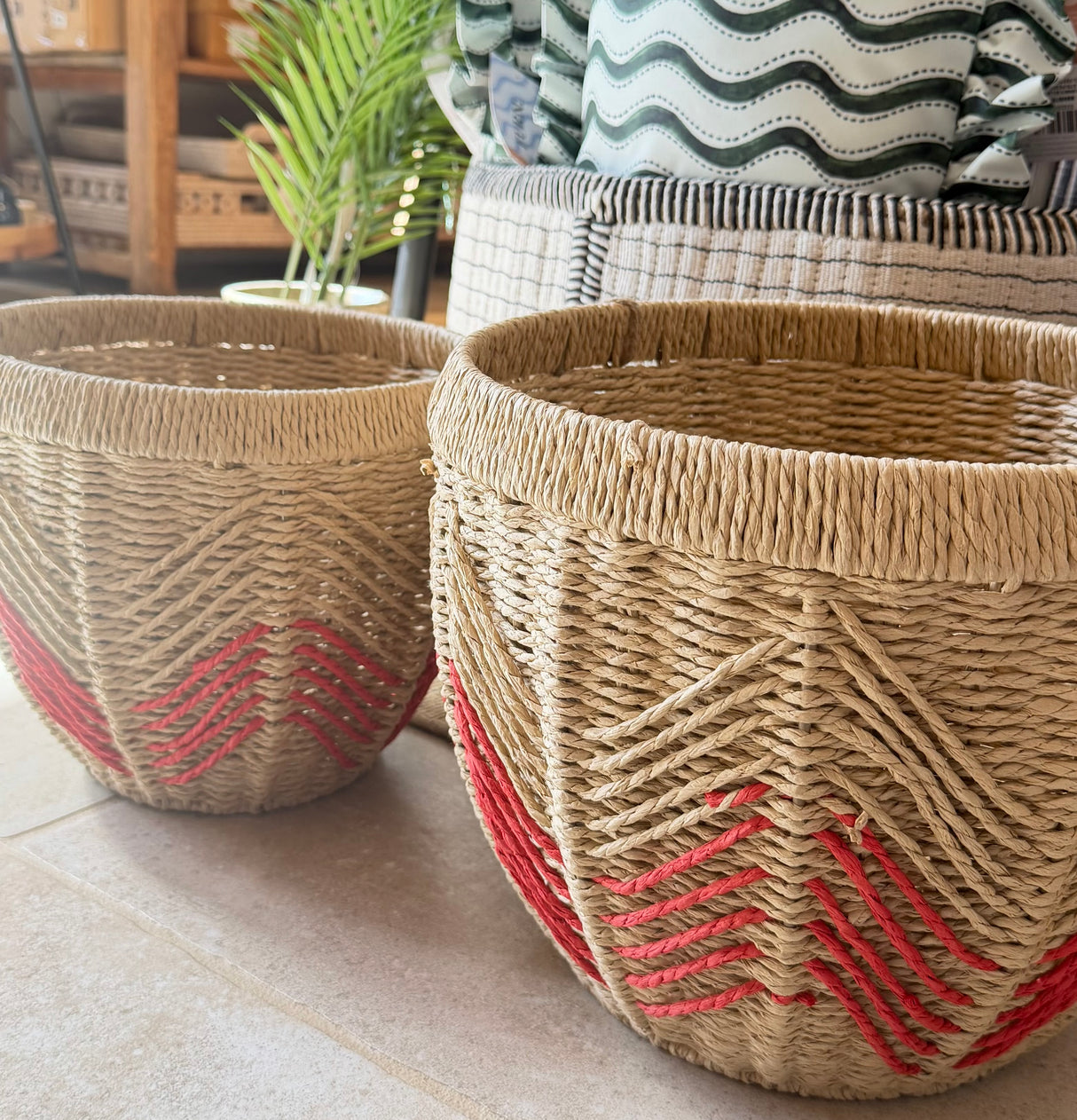 BROOKHAM SET OF 2 TERRACOTTA BASKETS
