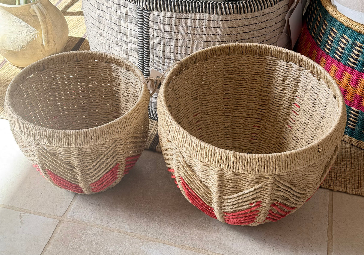 BROOKHAM SET OF 2 TERRACOTTA BASKETS