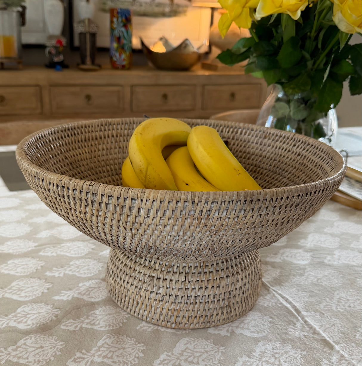 RATTAN ROUND FRUIT TRAY