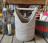 STORAGE BASKET WITH CANE HANDLE
