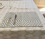 VANA - Traditional block print quilted placemat S/6