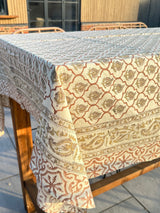 Della Cotton Hand Block Printed Tablecloth