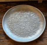 Set/2 Silver Embossed Aluminium Trays