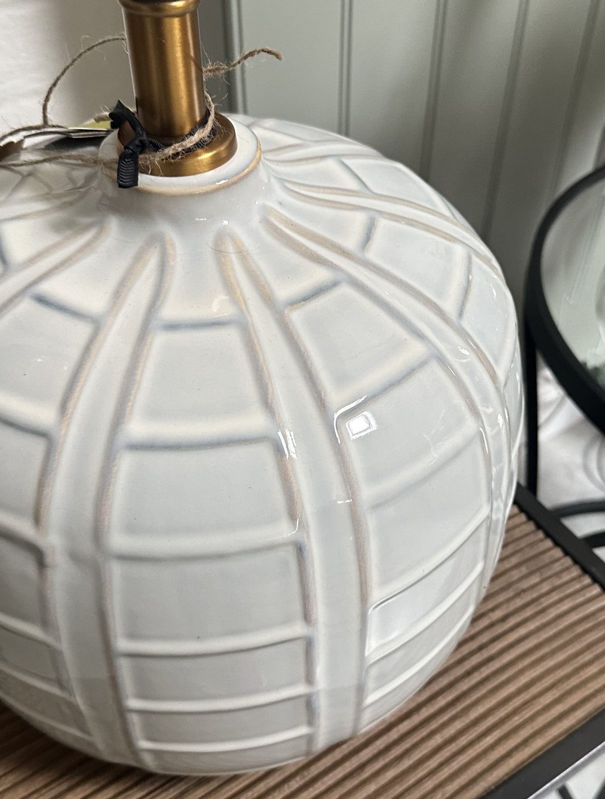 Ceramic Round Table Lamp, Base Only