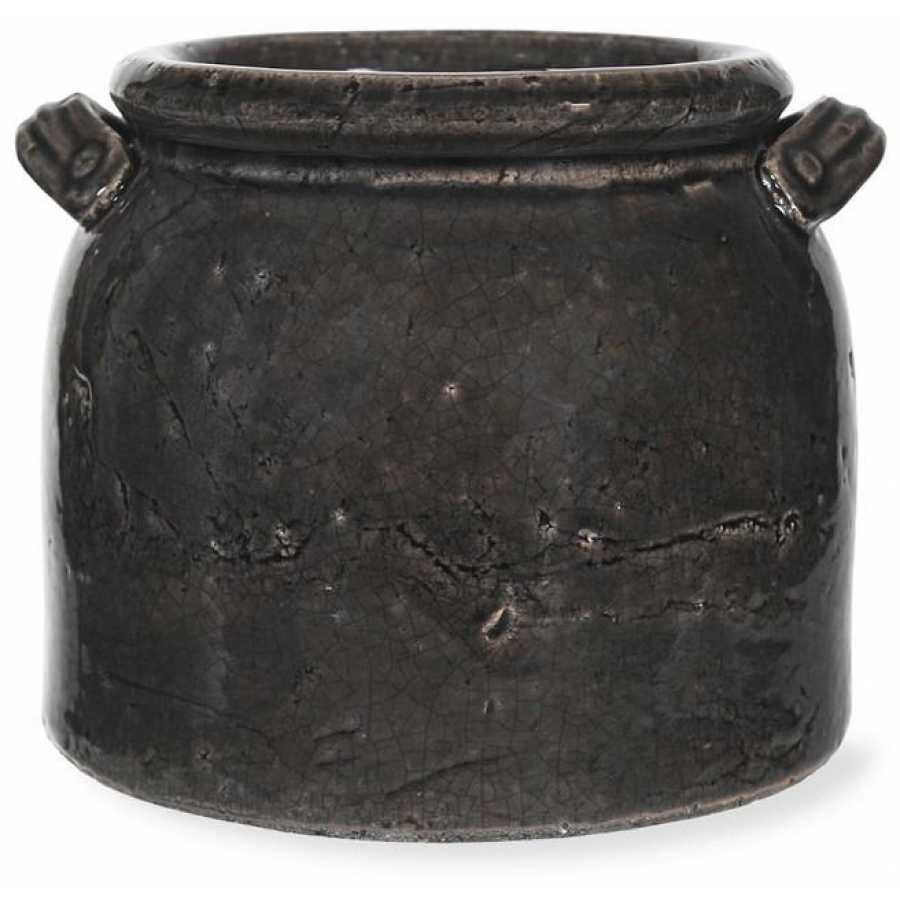 Garden Trading, RAVELLO POT WITH HANDLES - CHARCOAL