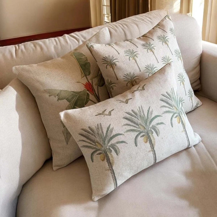 THREE PALMS CUSHION 35x50cm