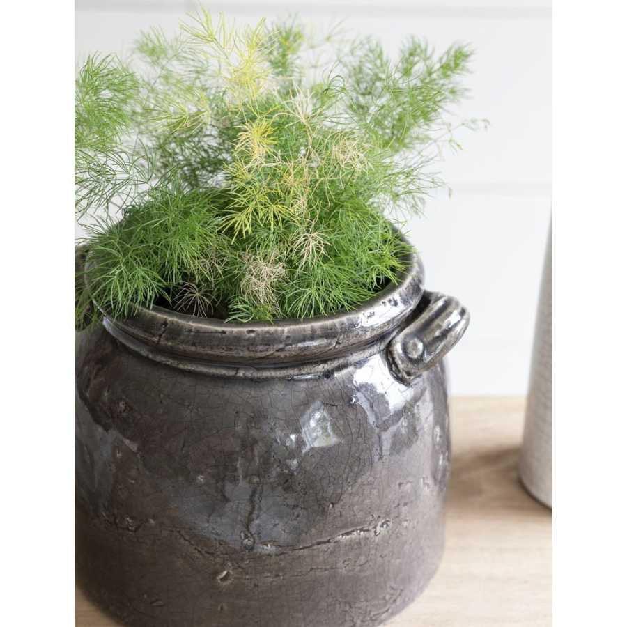 Garden Trading, RAVELLO POT WITH HANDLES - CHARCOAL