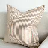 Darcy Cotton Cushion Cover 45cm – Brown Stripe