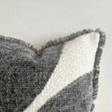 Sienna Charcoal Cushion 45cm Two Toned Fringed