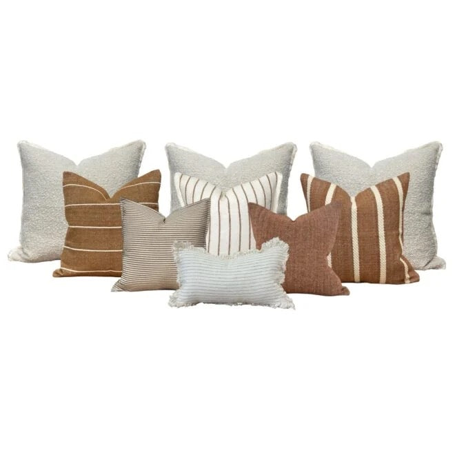 Tia Rust Herringbone Cushion