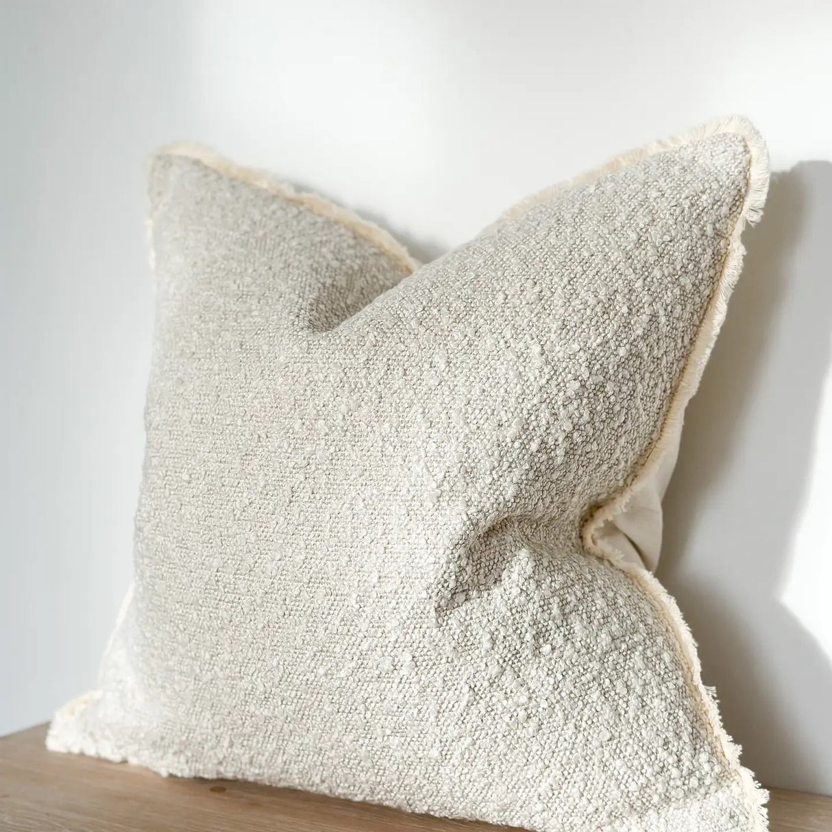 Sofia Cream Boucle Cushion 45cm