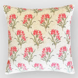 CORONATION PINK & GREEN CUSHION