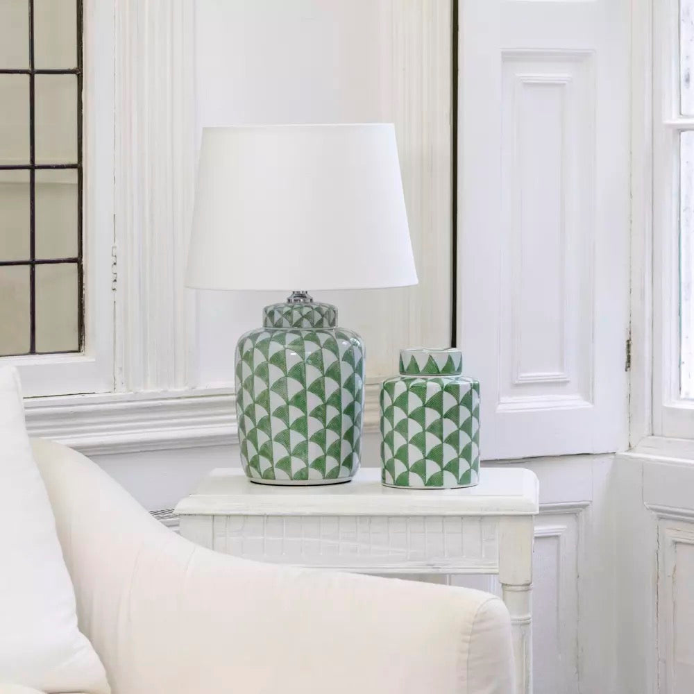 Lamp Fontana Olive With White Shade
