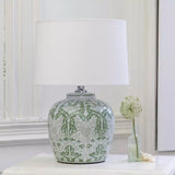 Lamp Botanica Olive With White Shade