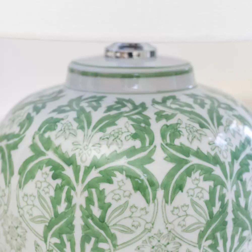 Lamp Botanica Olive With White Shade