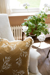 Olive Grove Print Cushion 50cm Mustard