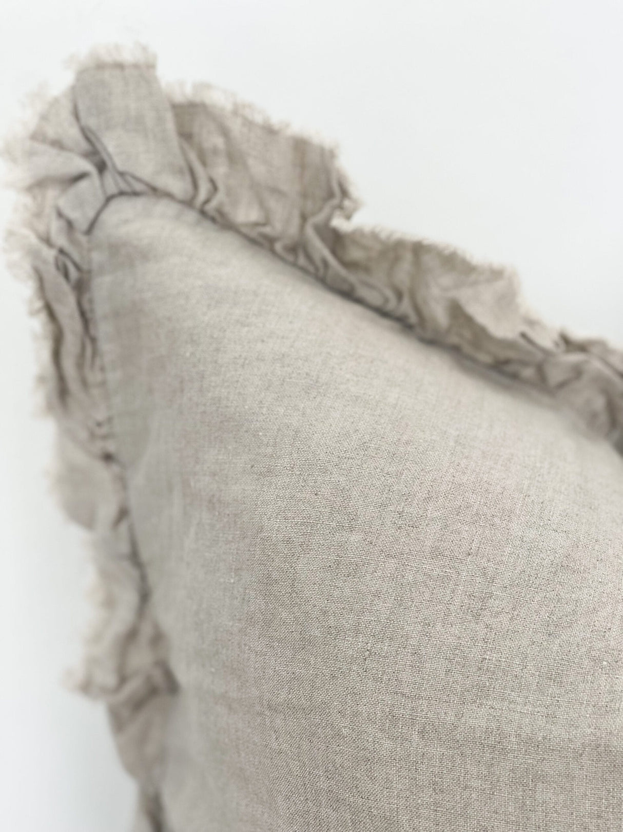 Hallie Natural Ruffle Cushion 45cm