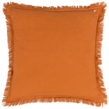 JAYE Washed Cotton Velvet Cushion Rust