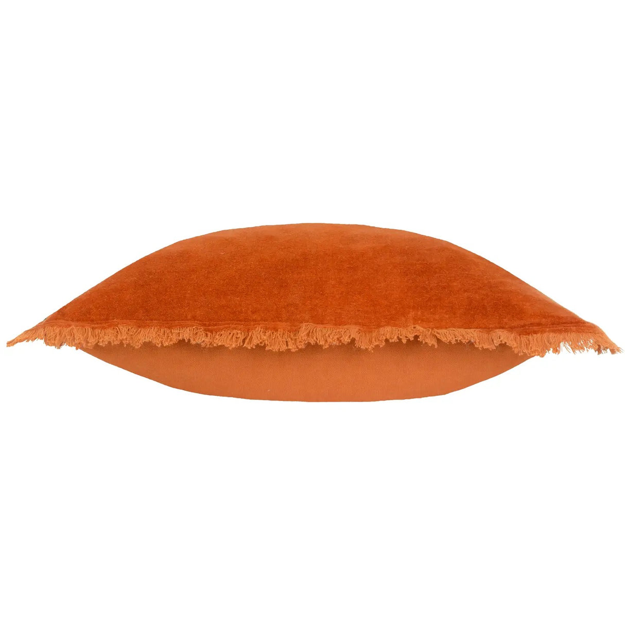 JAYE Washed Cotton Velvet Cushion Rust