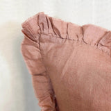 Hallie Dusty Pink Ruffle Cushion