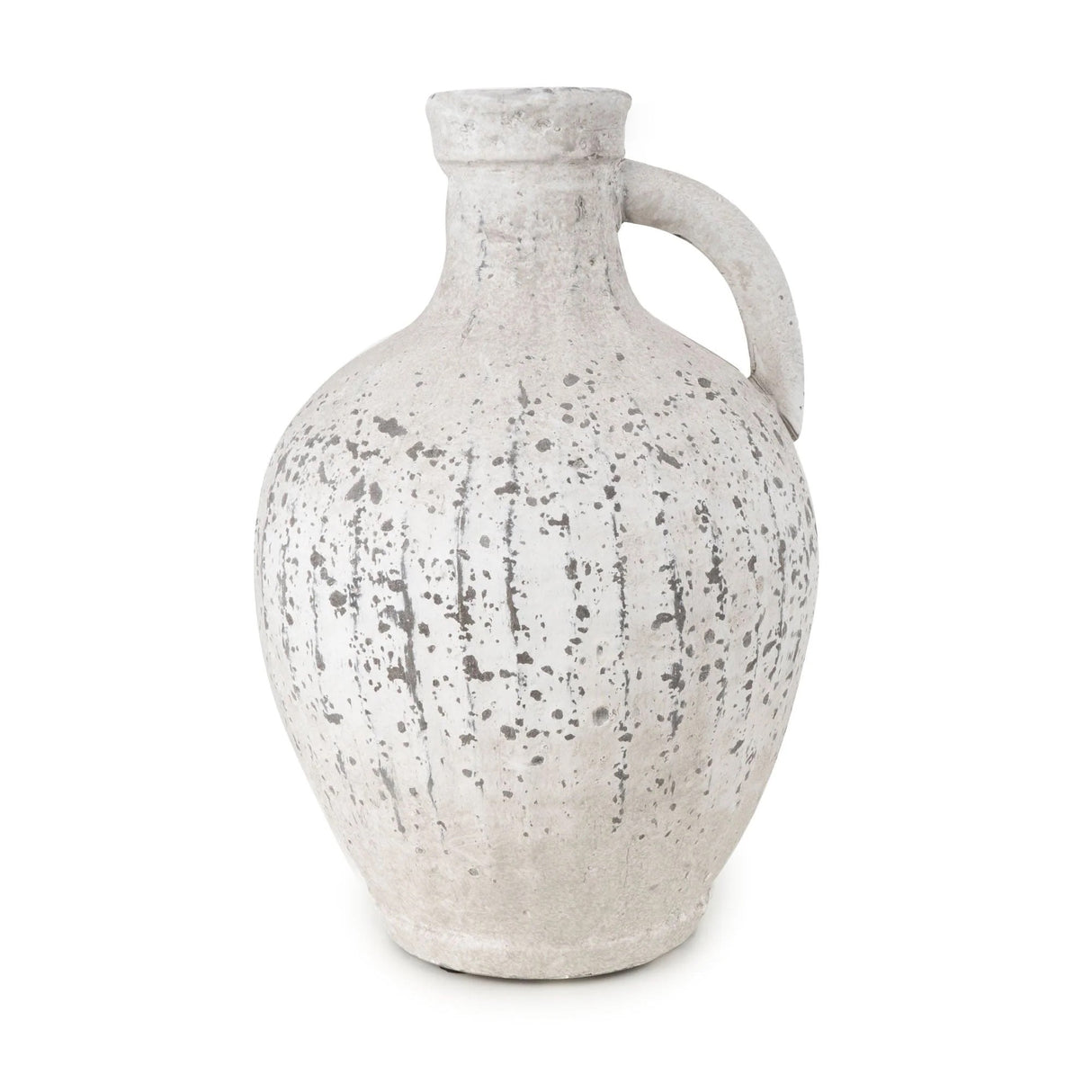 28cm Bottle Vase with Handle - Stone