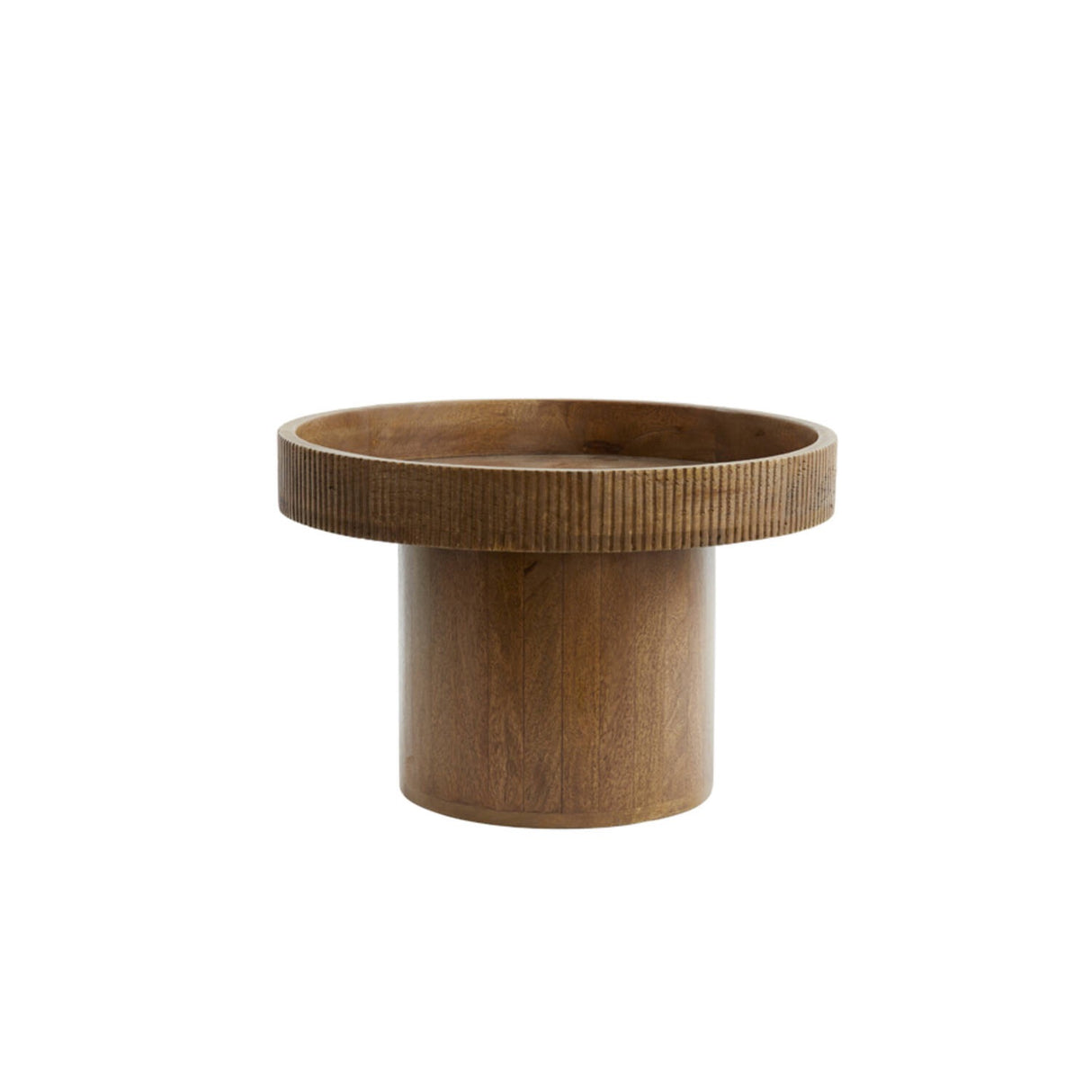 Side table KALOMO wood dark brown