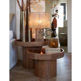 Side table KALOMO wood dark brown