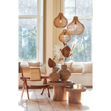 Side table KALOMO wood dark brown