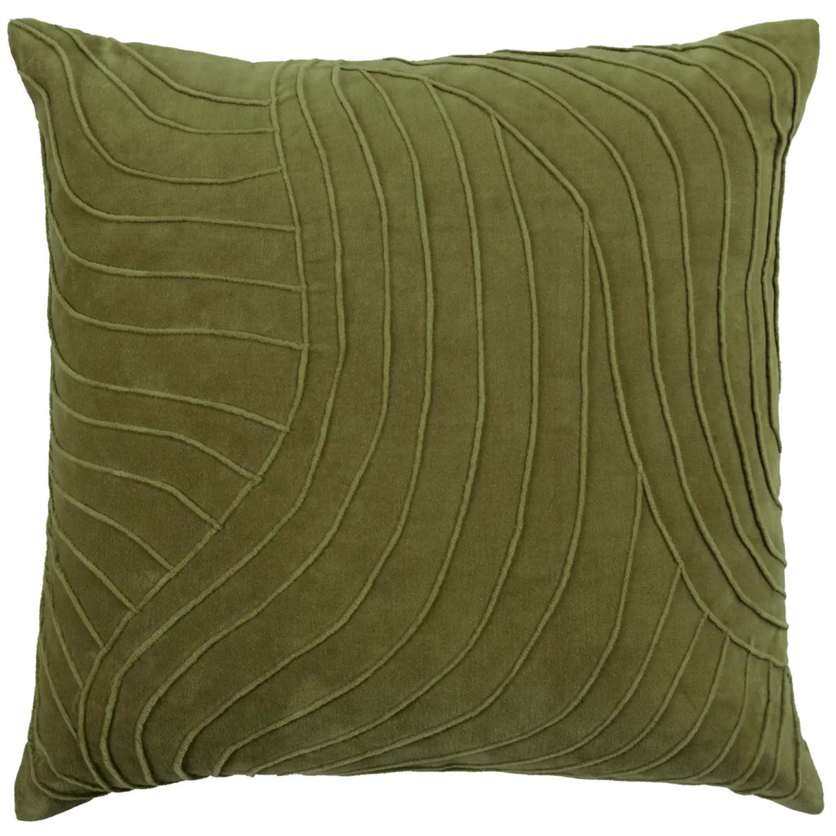 Waterfall Embroidered Cushion Sage