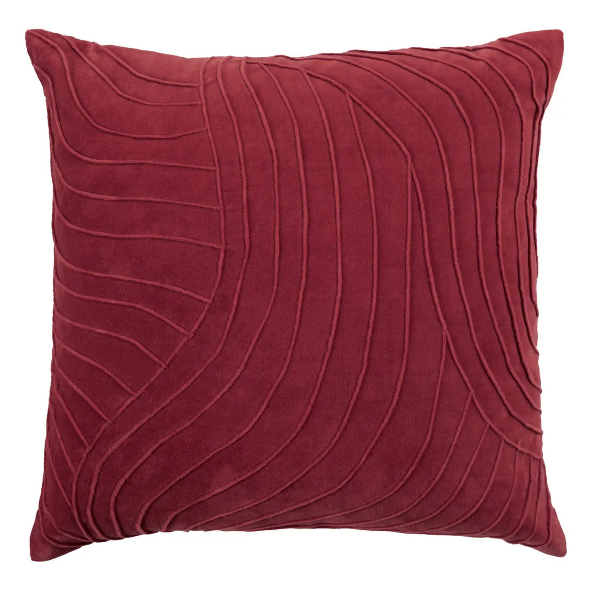 Waterfall Embroidered Cushion Pomegranate