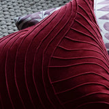 Waterfall Embroidered Cushion Pomegranate