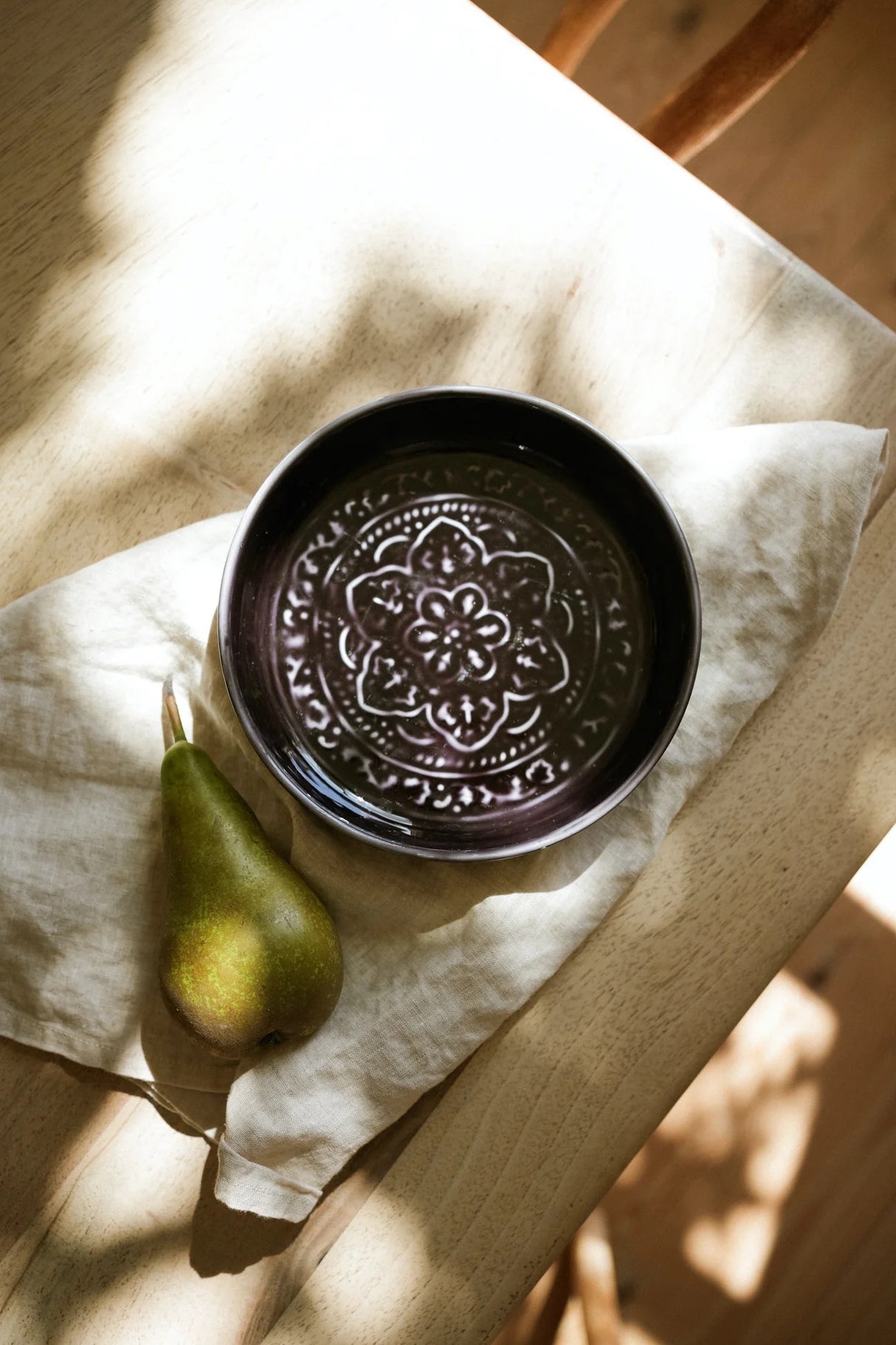 Enamel Platter Round - Slate 17cm